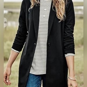 J.Jill Ponte Knit Black Blazer-14T